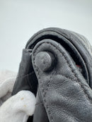 CHANEL Matelasse Shoulder Bag Caviar Skin Black Gold CC Auth 122114-30