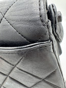 CHANEL Matelasse Shoulder Bag Caviar Skin Black Gold CC Auth 122114-32