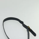 Christian Dior Shoulder Bag Leather Navy Gold Auth 122124-7