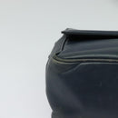 Christian Dior Shoulder Bag Leather Navy Gold Auth 122124-9