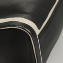 PRADA Hand Bag Leather Black White Auth 122125-9