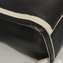 PRADA Hand Bag Leather Black White Auth 122125-15