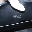 PRADA Hand Bag Leather Black White Auth 122125-18