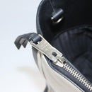 PRADA Hand Bag Leather Black White Auth 122125-23