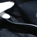 PRADA Hand Bag Leather Black White Auth 122125-25