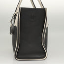 PRADA Hand Bag Leather Black White Auth 122125-3