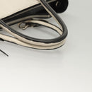 PRADA Hand Bag Leather Black White Auth 122125-7