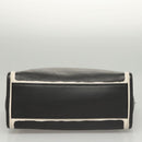 PRADA Hand Bag Leather Black White Auth 122125-5