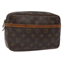 LOUIS VUITTON Monogram Compiegne 23 Clutch Bag M51847 LV Auth 122129-1