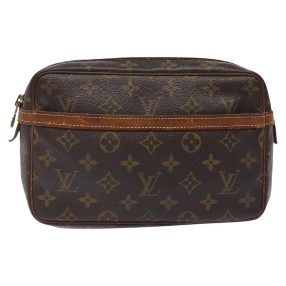LOUIS VUITTON Monogram Compiegne 23 Clutch Bag M51847 LV Auth 122129