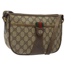 GUCCI GG Supreme Web Sherry Line Shoulder Bag PVC Beige 89 02 032 Auth 122136-1