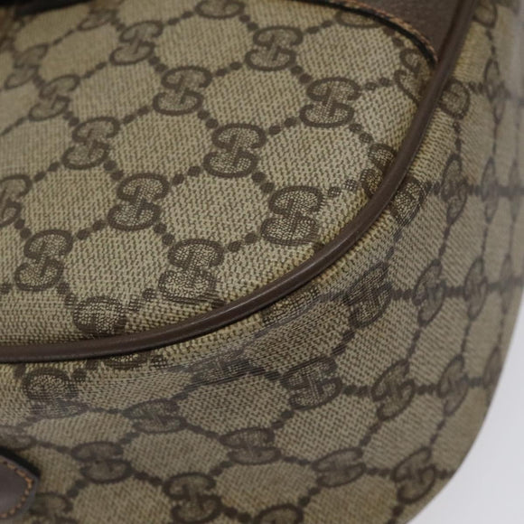 GUCCI GG Supreme Web Sherry Line Shoulder Bag PVC Beige 89 02 032 Auth 122136