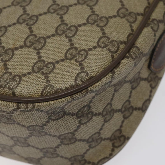 GUCCI GG Supreme Web Sherry Line Shoulder Bag PVC Beige 89 02 032 Auth 122136