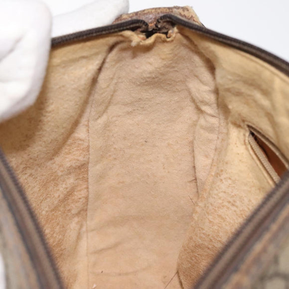 GUCCI GG Supreme Web Sherry Line Shoulder Bag PVC Beige 89 02 032 Auth 122136