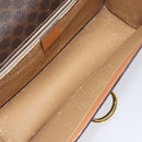 CELINE Macadam Canvas Shoulder Bag PVC Leather Brown Gold Auth 122137-17