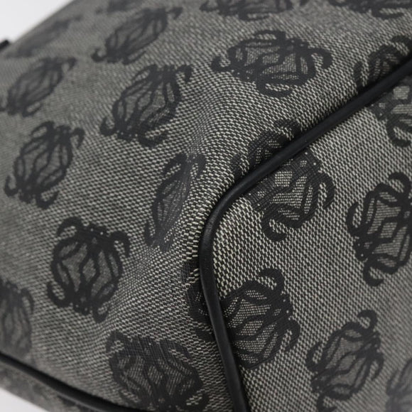 LOEWE Anagram Tote Bag PVC Black Gold Auth 122138