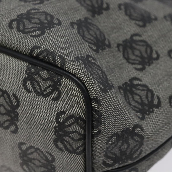 LOEWE Anagram Tote Bag PVC Black Gold Auth 122138