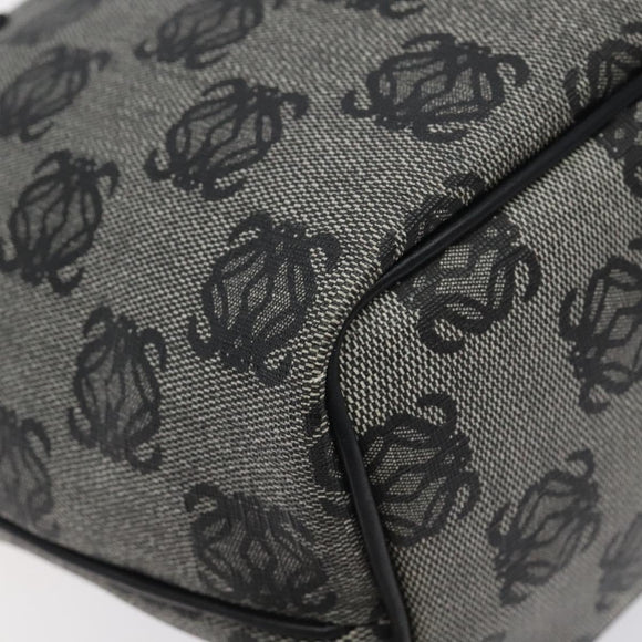 LOEWE Anagram Tote Bag PVC Black Gold Auth 122138