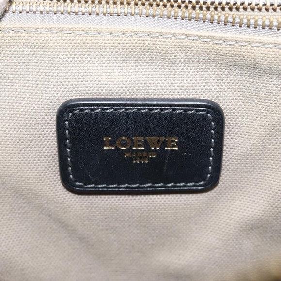 LOEWE Anagram Tote Bag PVC Black Gold Auth 122138