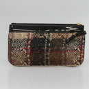 BURBERRY Nova Check Tote Bag Wool Beige Gold Auth 122167-20