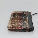 BURBERRY Nova Check Tote Bag Wool Beige Gold Auth 122167-21