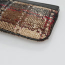 BURBERRY Nova Check Tote Bag Wool Beige Gold Auth 122167-25