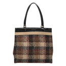BURBERRY Nova Check Tote Bag Wool Beige Gold Auth 122167-13