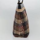BURBERRY Nova Check Tote Bag Wool Beige Gold Auth 122167-3