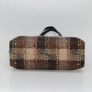BURBERRY Nova Check Tote Bag Wool Beige Gold Auth 122167-5