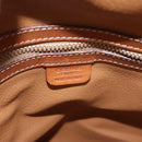 CELINE Macadam Canvas Hand Bag PVC Leather Brown Gold Auth 122168-18