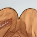 CELINE Macadam Canvas Hand Bag PVC Leather Brown Gold Auth 122168-19