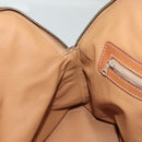 CELINE Macadam Canvas Hand Bag PVC Leather Brown Gold Auth 122168-20