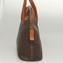 CELINE Macadam Canvas Hand Bag PVC Leather Brown Gold Auth 122168-3