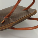 CELINE Macadam Canvas Hand Bag PVC Leather Brown Gold Auth 122168-6