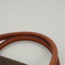 CELINE Macadam Canvas Hand Bag PVC Leather Brown Gold Auth 122168-8
