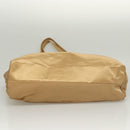 PRADA Tote Bag Satin Champagne Gold Auth 122170-6