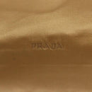 PRADA Tote Bag Satin Champagne Gold Auth 122170-17
