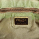 PRADA Tote Bag Satin Champagne Gold Auth 122170-18