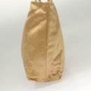 PRADA Tote Bag Satin Champagne Gold Auth 122170-5