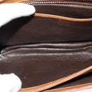 GUCCI Shoulder Bag Leather Brown Gold Auth 122171-11