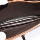 GUCCI Shoulder Bag Leather Brown Gold Auth 122171-20