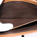 GUCCI Shoulder Bag Leather Brown Gold Auth 122171-21