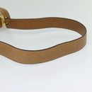 GUCCI Shoulder Bag Leather Brown Gold Auth 122171-7