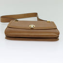 GUCCI Shoulder Bag Leather Brown Gold Auth 122171-5