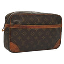 LOUIS VUITTON Monogram Compiegne 28 Clutch Bag M51845 LV Auth 122181-1