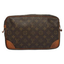 LOUIS VUITTON Monogram Compiegne 28 Clutch Bag M51845 LV Auth 122181-2