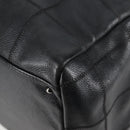 CHANEL Choco Bar Hand Bag Caviar Skin Black Silver gold CC Auth 122199-15