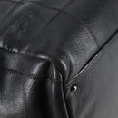 CHANEL Choco Bar Hand Bag Caviar Skin Black Silver gold CC Auth 122199-16