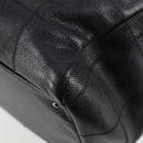 CHANEL Choco Bar Hand Bag Caviar Skin Black Silver gold CC Auth 122199-17