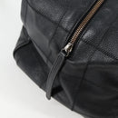 CHANEL Choco Bar Hand Bag Caviar Skin Black Silver gold CC Auth 122199-19